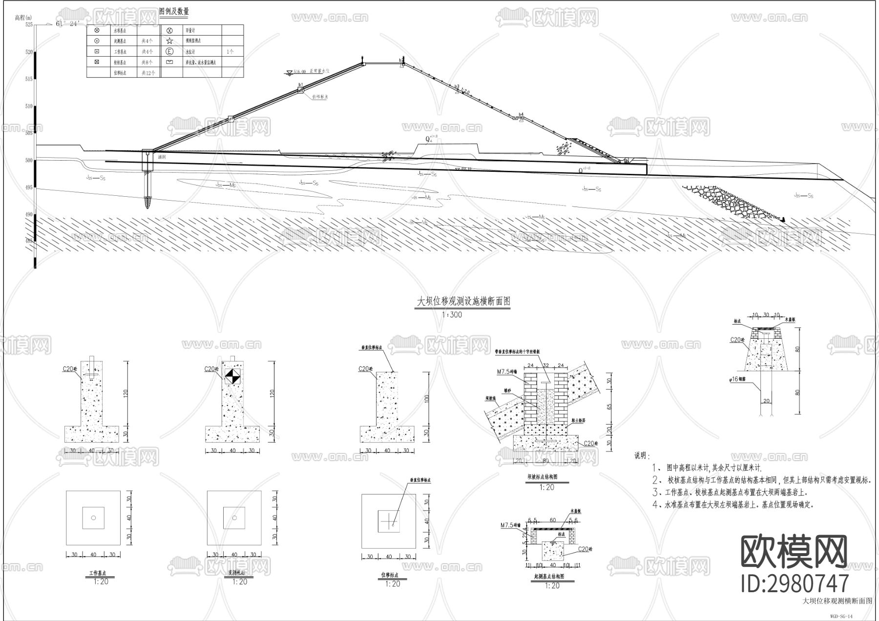 龙寨村农田灌溉工程cad施工图下载（渲染图6）