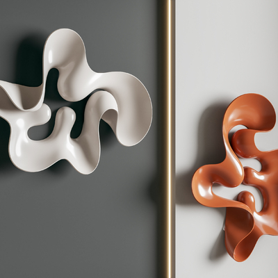 现代异形墙饰su模型