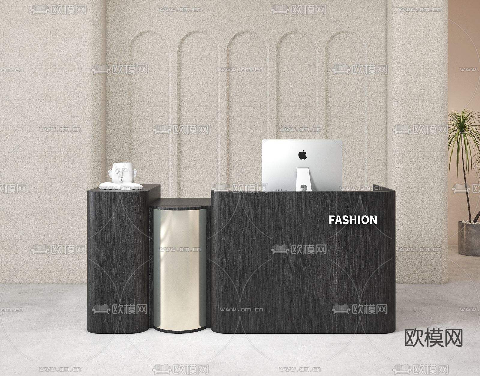 前台 接待台 服务台 咨询台3d模型下载_ID15012538_3dmax免费模型-欧模网