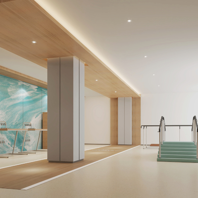  医院 养老康复活动室su模型 