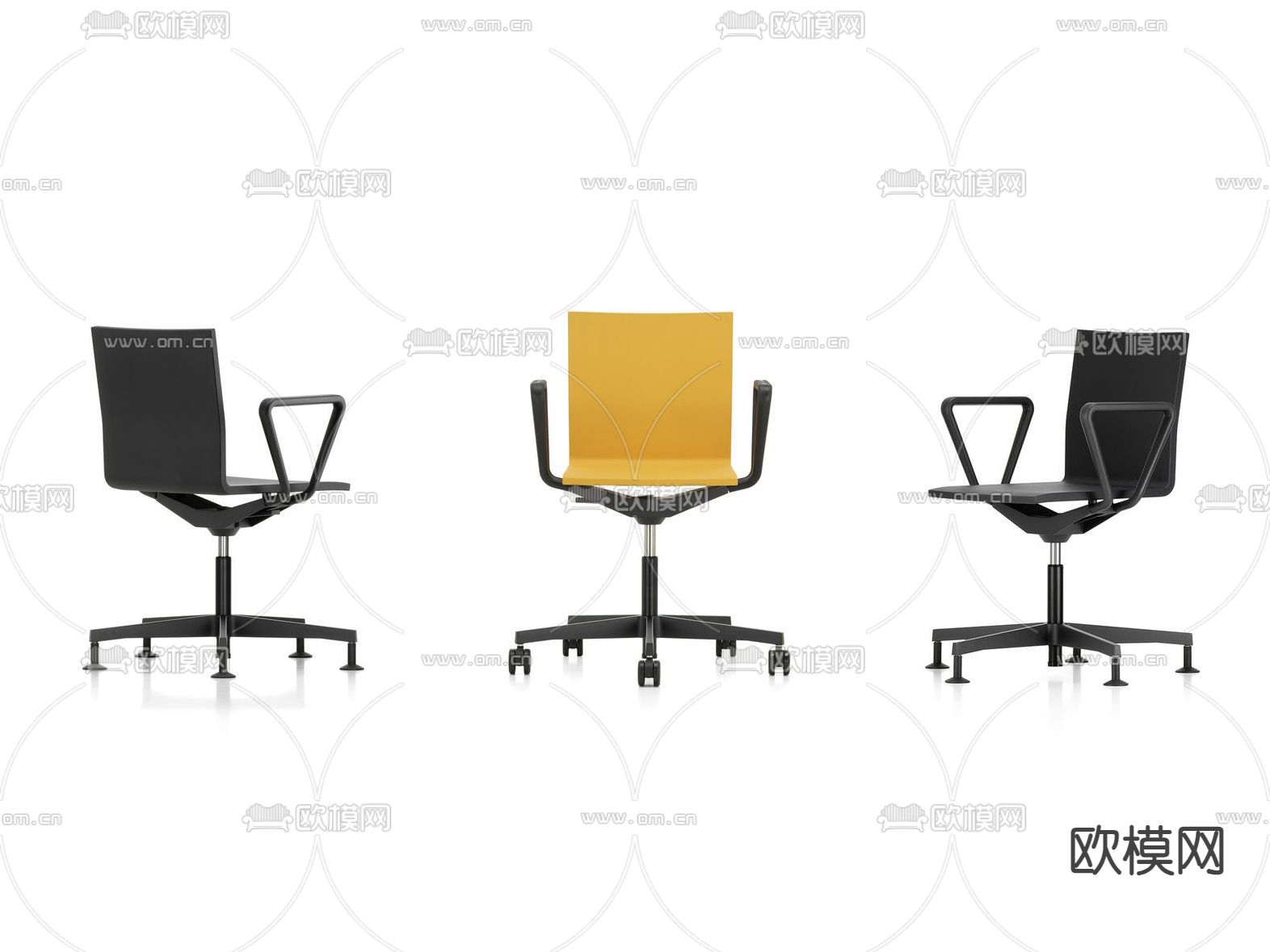 现代办公椅su模型下载（渲染图2）