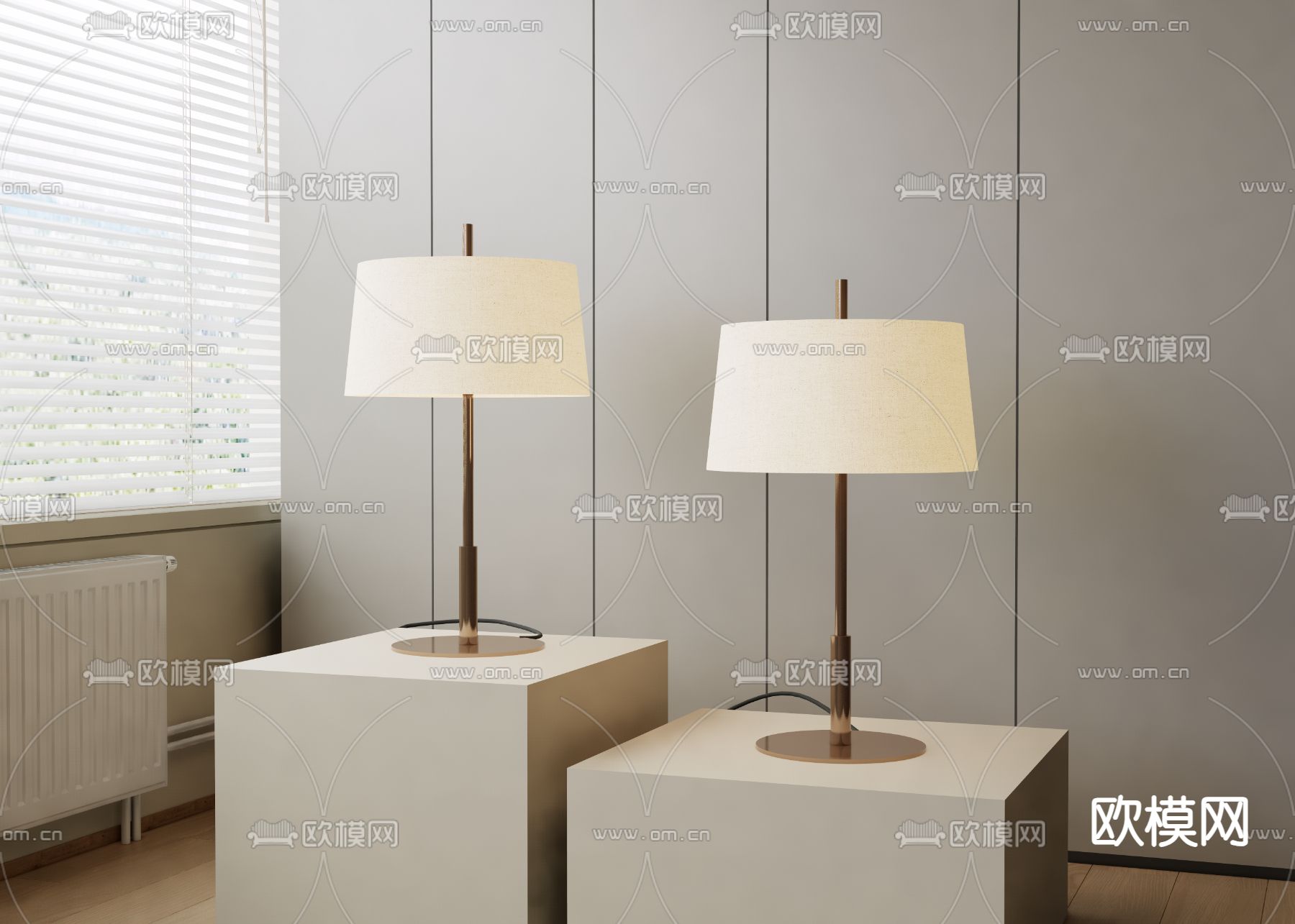 poliform 台灯su模型下载（渲染图2）