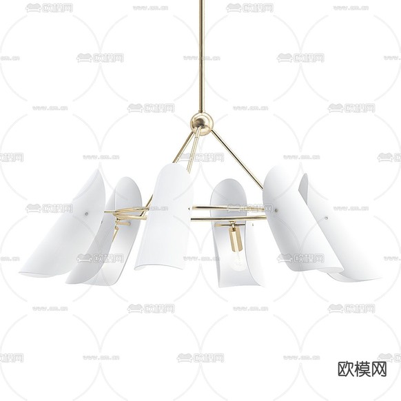 多头吊灯免费3d模型下载