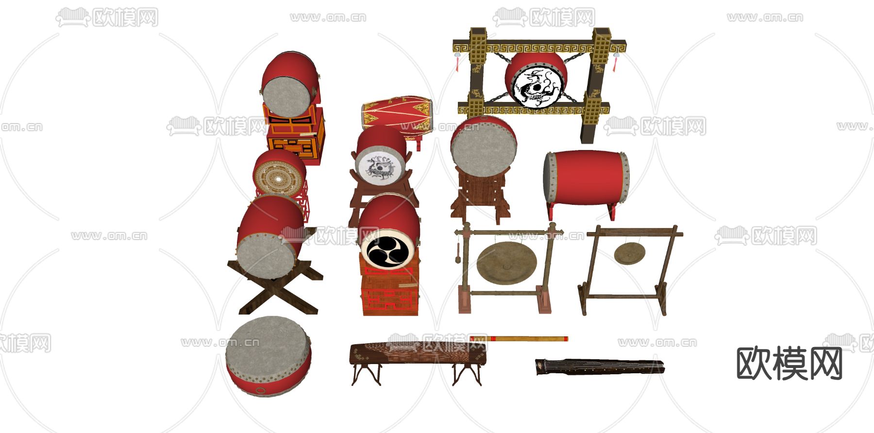 中式鼓su模型下载