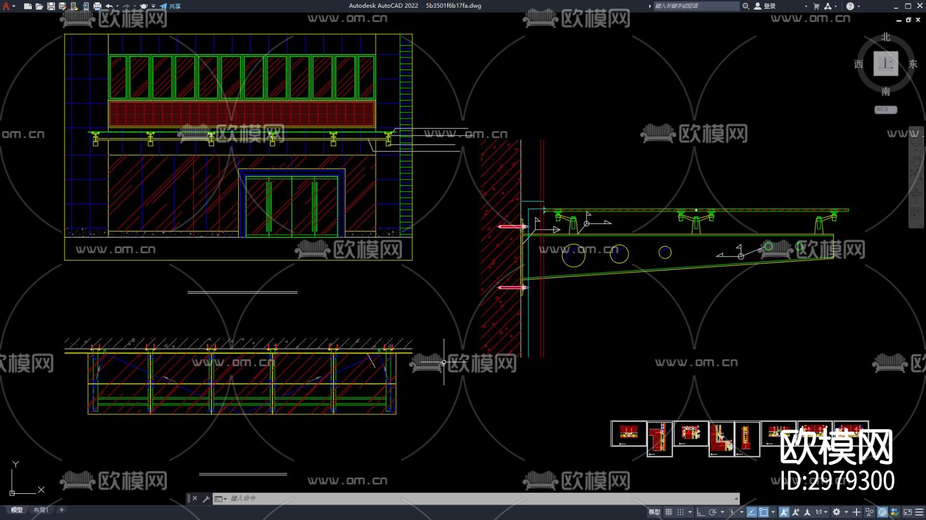 施工节点大样 通用节点 钢结构 地面cad大样图下载（渲染图4）