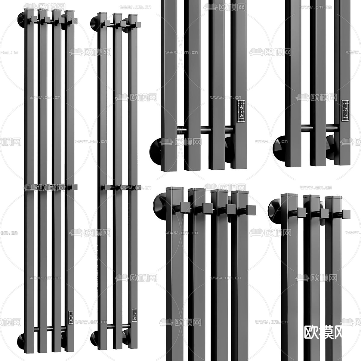 现代暖气片 电暖气3d模型下载（渲染图1）