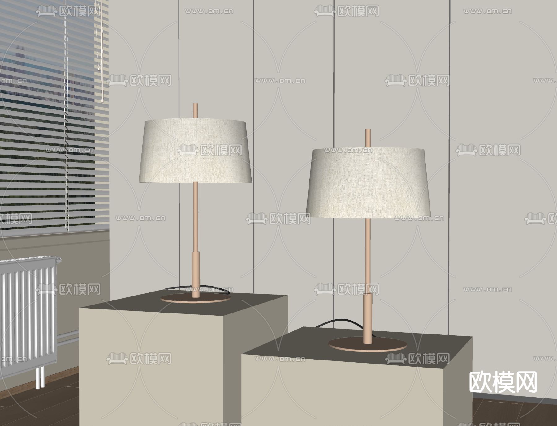 poliform 台灯su模型下载（渲染图1）