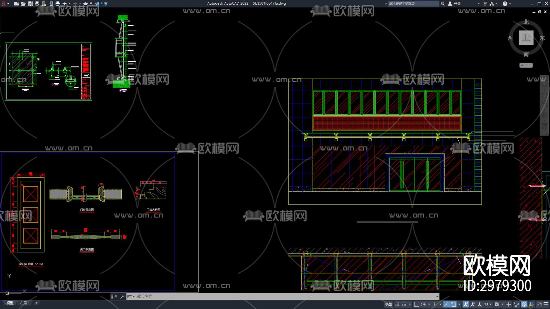 施工节点大样 通用节点 钢结构 地面cad大样图下载（渲染图3）