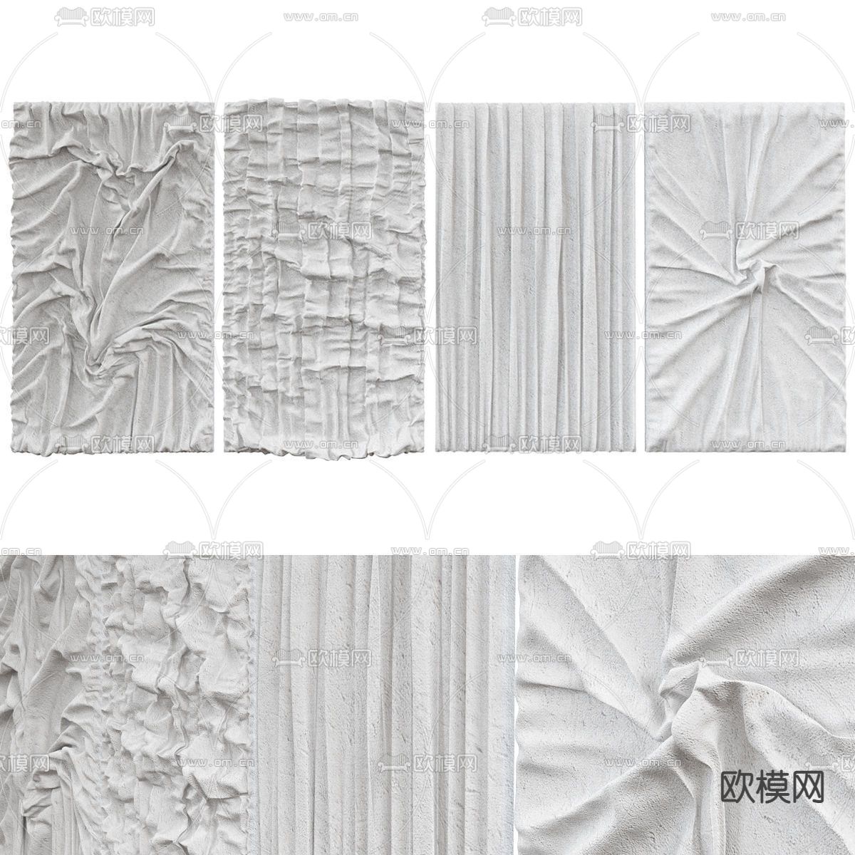 石膏装饰画 立体画 抽象画3d模型下载（渲染图1）