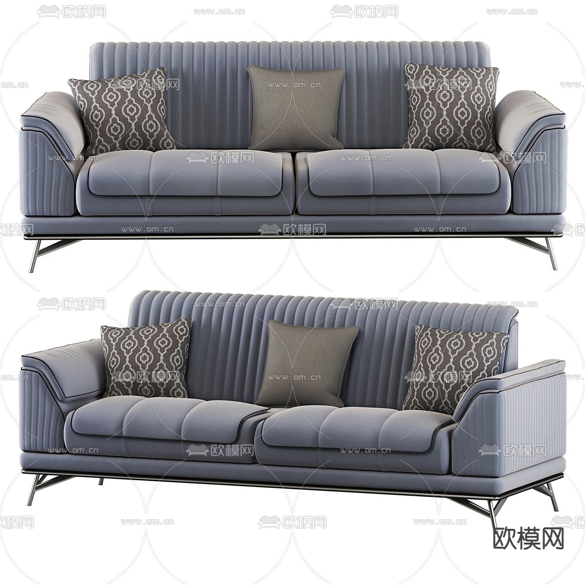 现代双人沙发免费3d模型下载