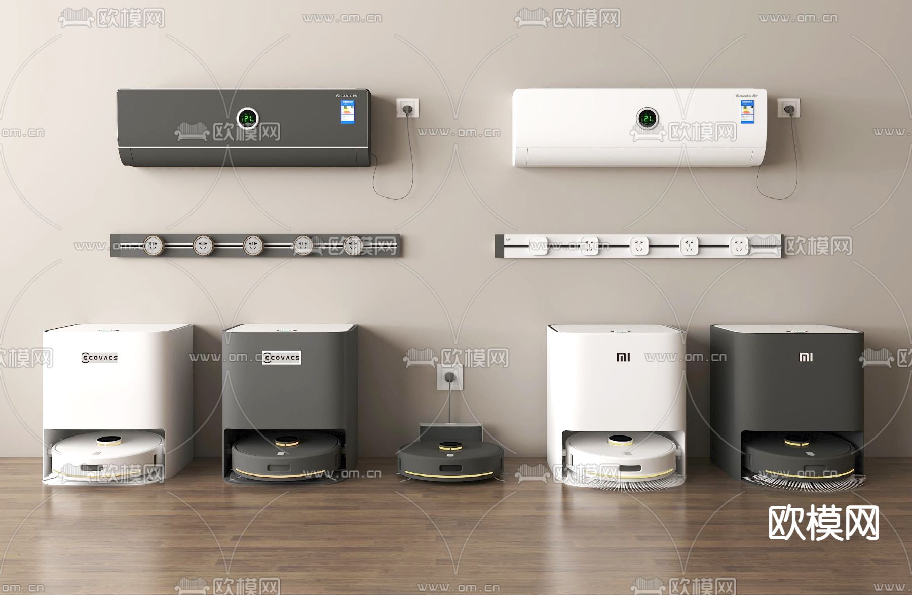 扫地机器人 拖地机器人su模型下载（渲染图1）