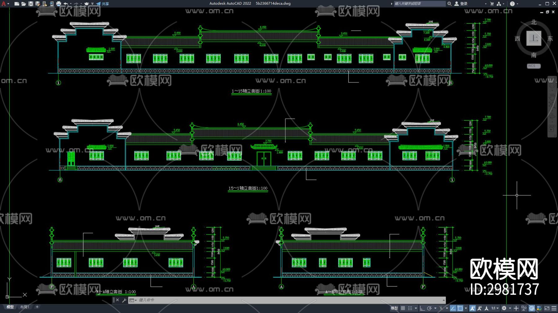 火锅店 中餐店 中式建筑 餐厅 中餐厅 饭店 餐饮空间cad施工图下载（渲染图1）