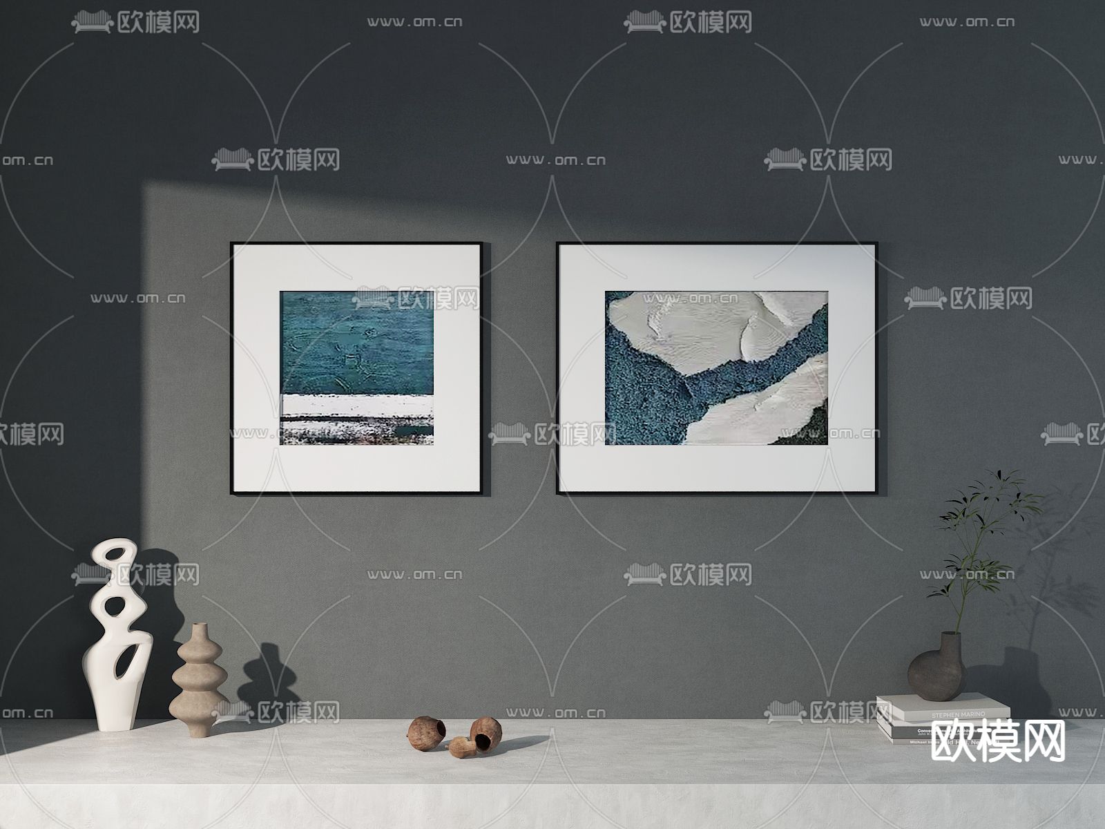 装饰画 肌理画 艺术画su模型下载（渲染图2）