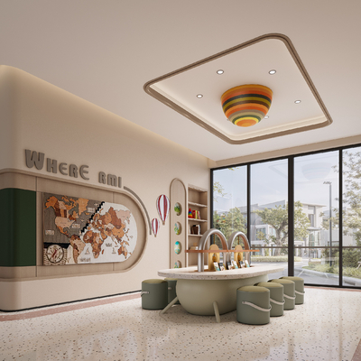  幼儿园 儿童娱乐区su模型 