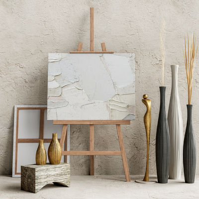  绘画工具画架su模型 