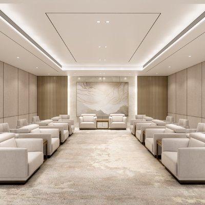  现代贵宾室 VIP接待室su模型 