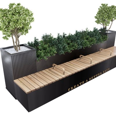  景观座椅 户外座凳su模型 