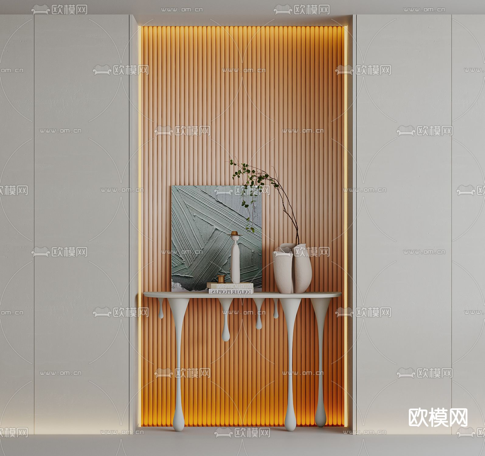 端景台 条案3d模型下载（渲染图4）