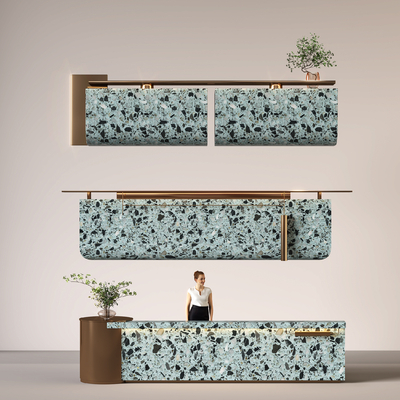  接待前台 服务台su模型 