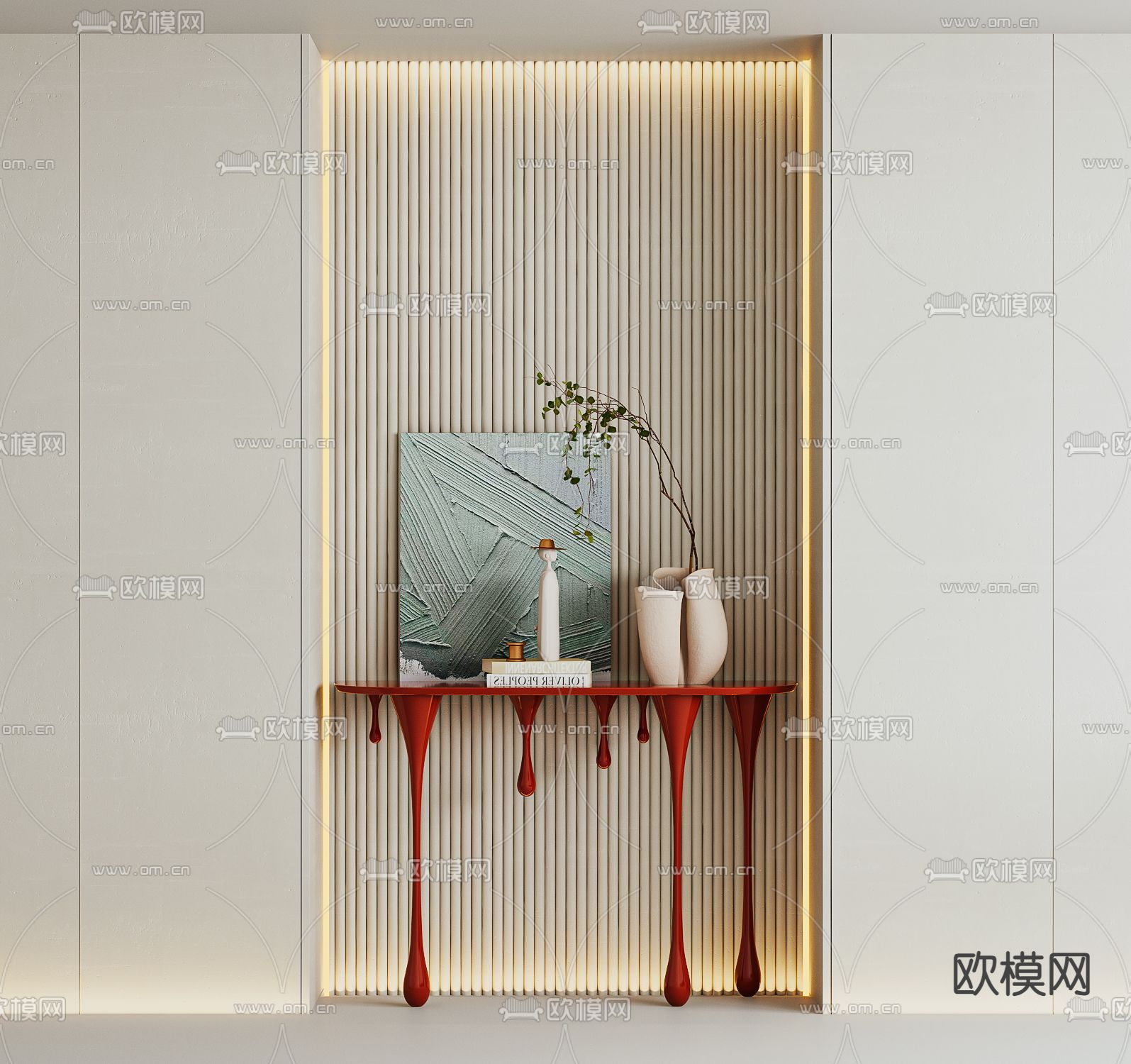 端景台 条案3d模型下载（渲染图2）