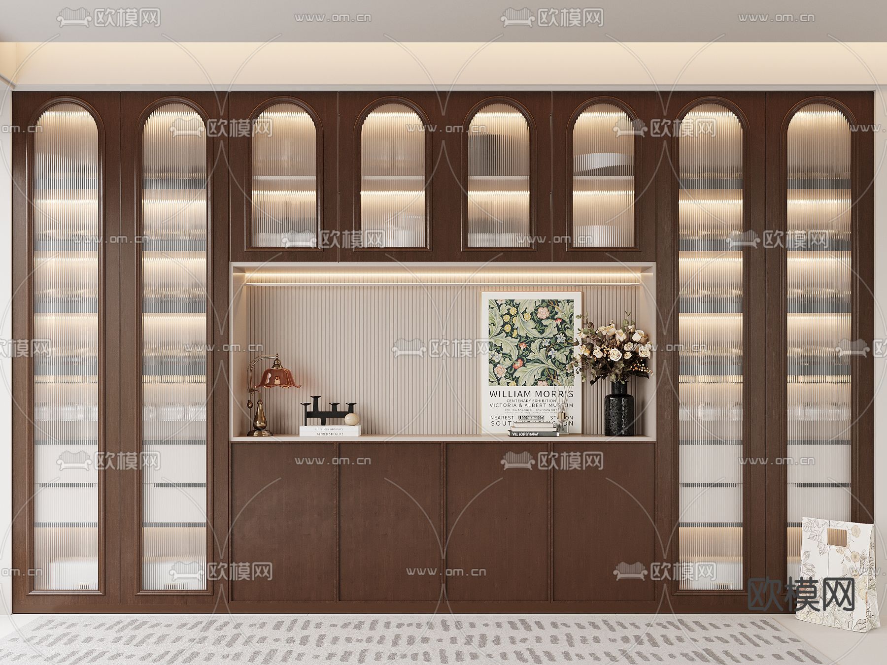 现代餐边柜 酒柜3d模型下载