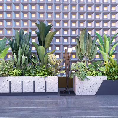  植物堆 花池花坛su模型 