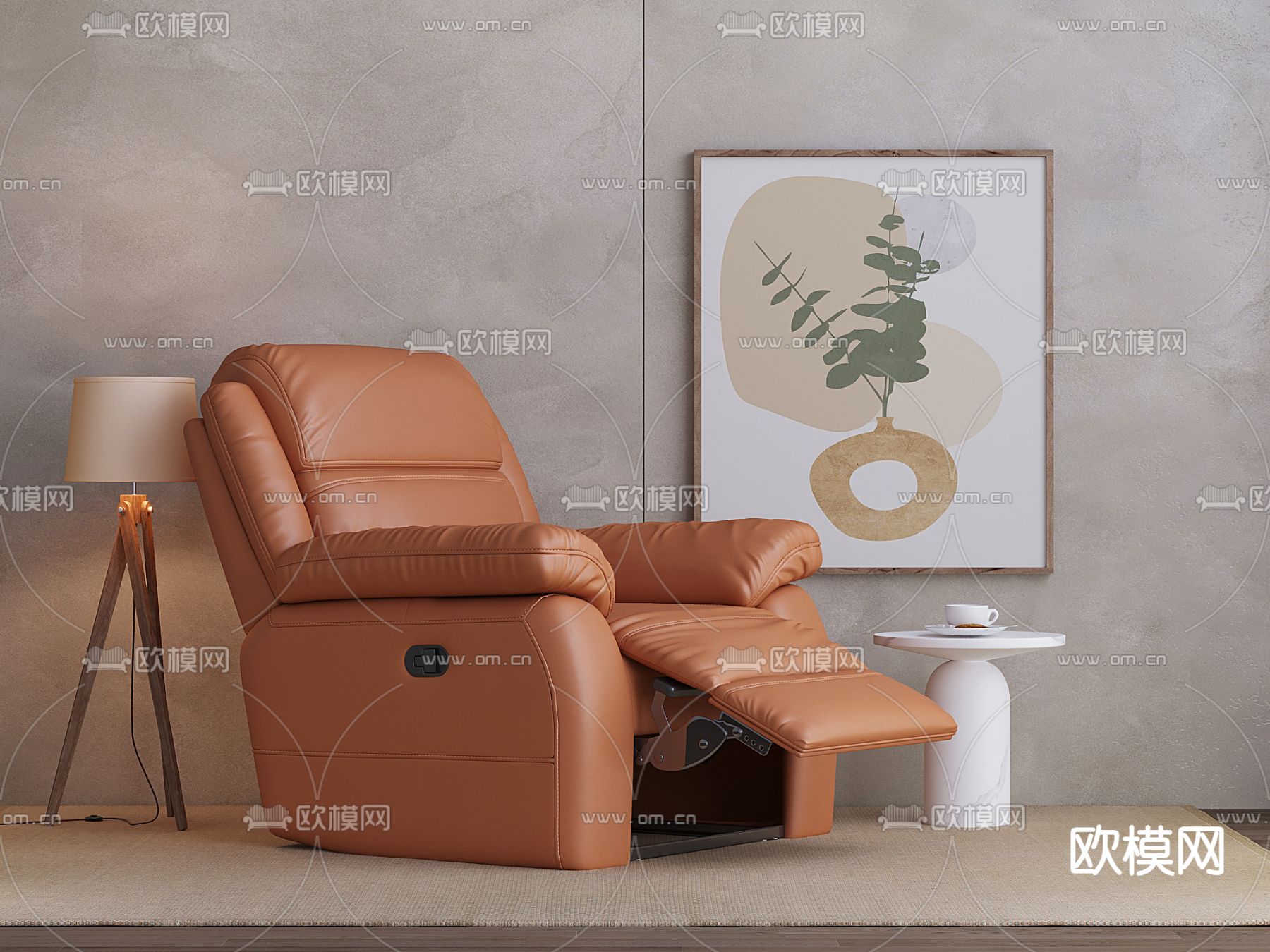 现代按摩椅su模型下载（渲染图2）