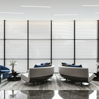  现代售楼处 休息区su模型 