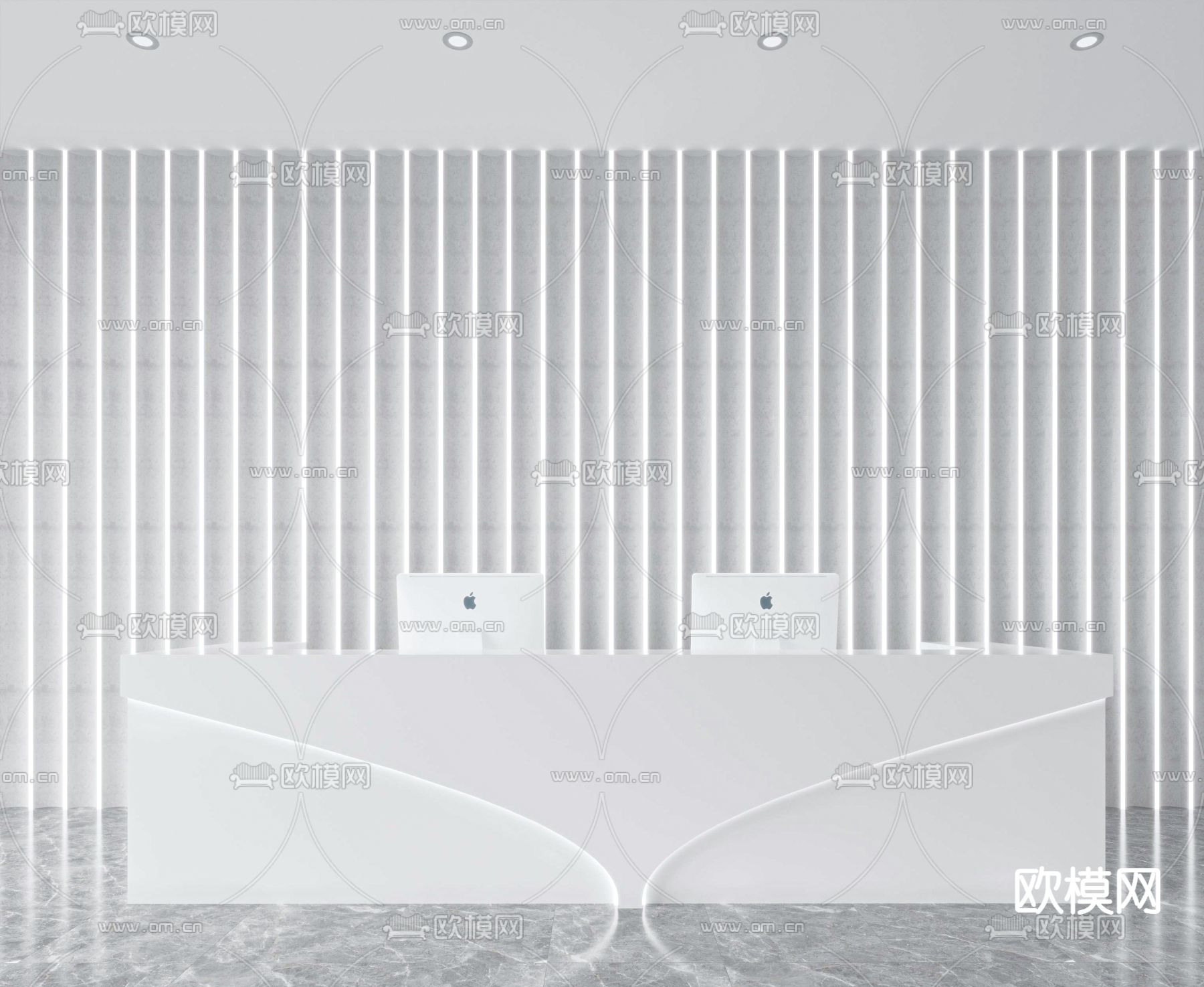 前台 接待台 服务台 咨询台3d模型下载