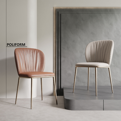  poliform 单椅 餐椅su模型 