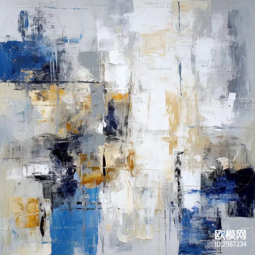 装饰画 丙烯画 挂画 壁纸 壁布 画 蓝色下载