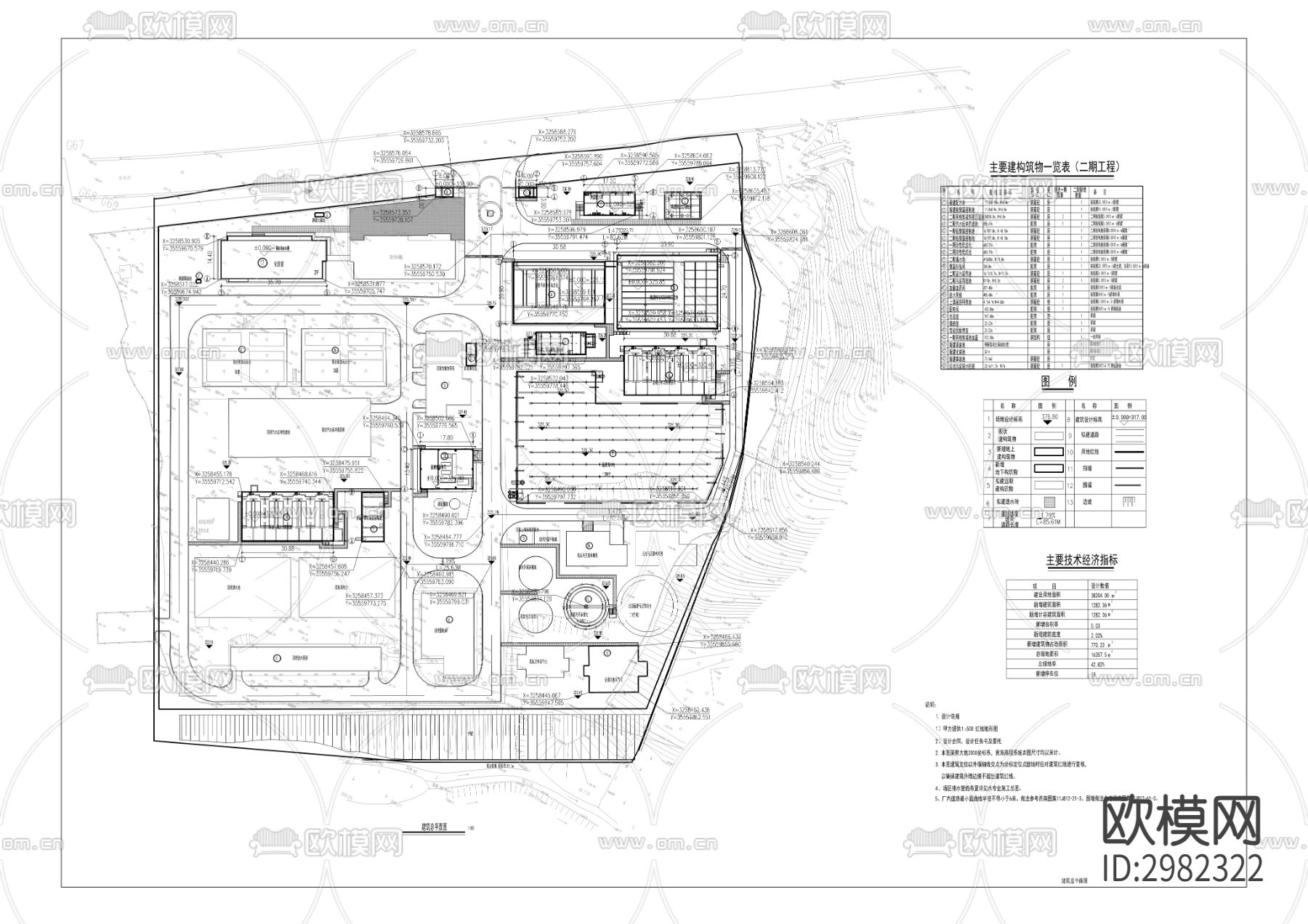 黄金坡水厂二期扩建工程CAD施工图下载（渲染图7）