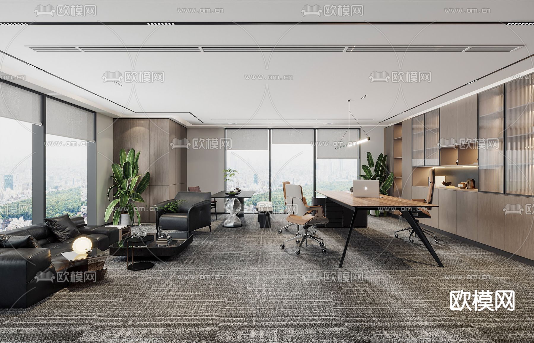 总经理室 董事长室3d模型下载