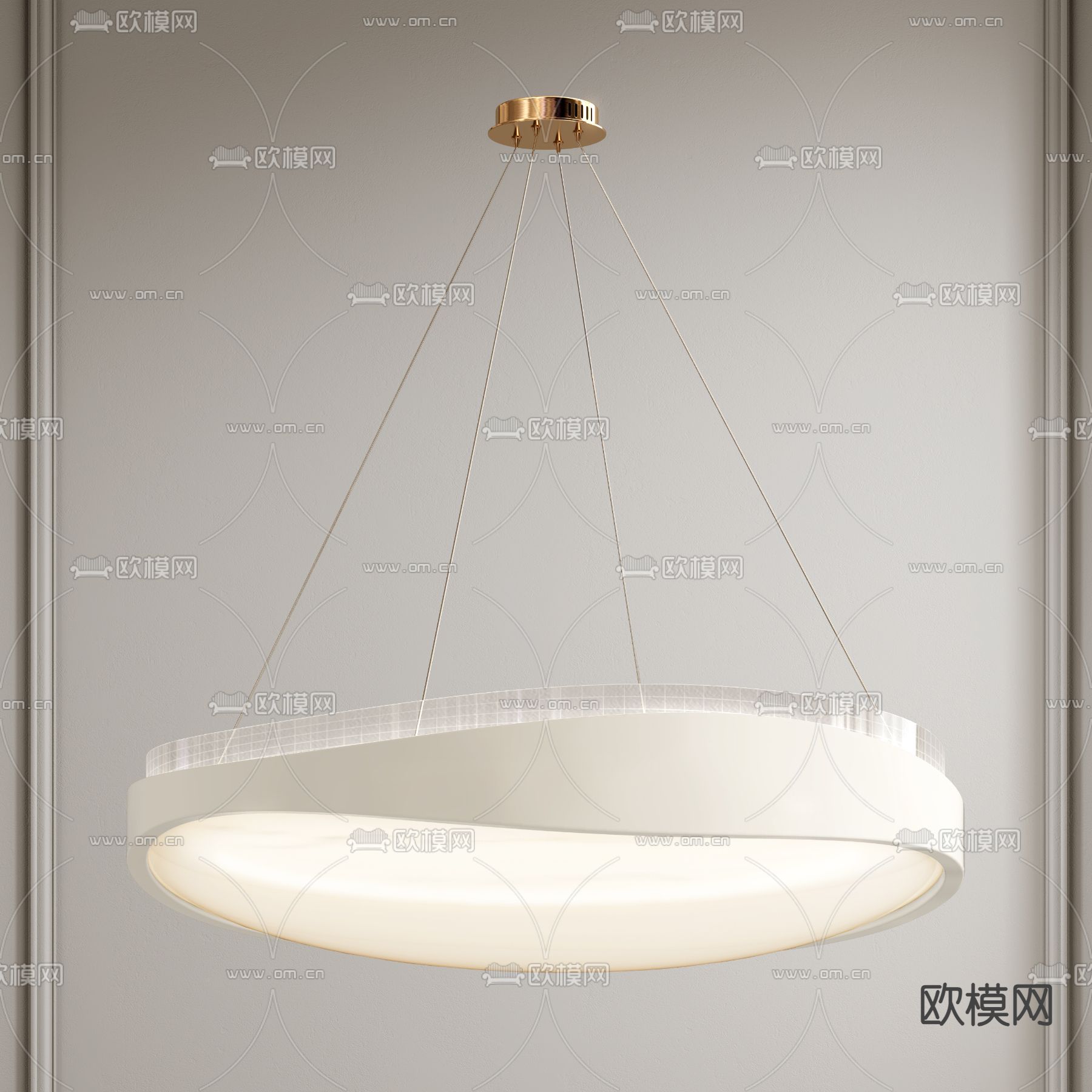 奶油风吊灯 餐厅吊灯3d模型下载