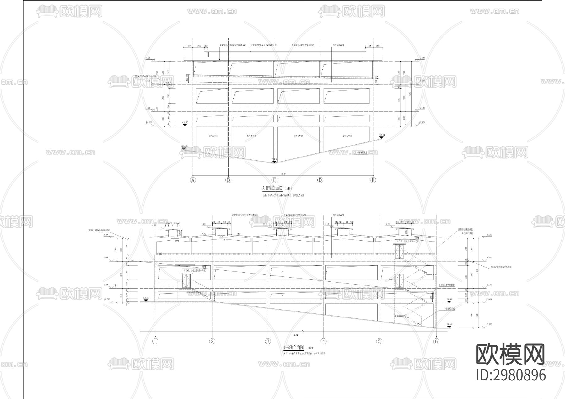 黑猪种质资源场建设工程CAD施工图下载（渲染图3）
