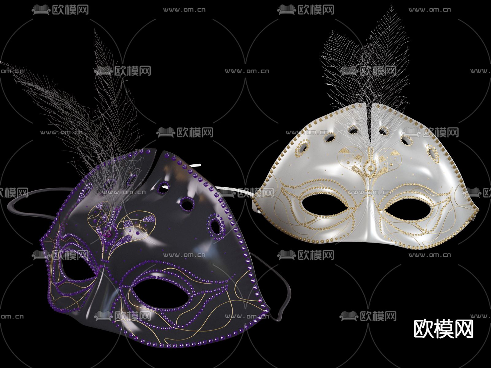 舞会面具 假面面具3d模型下载