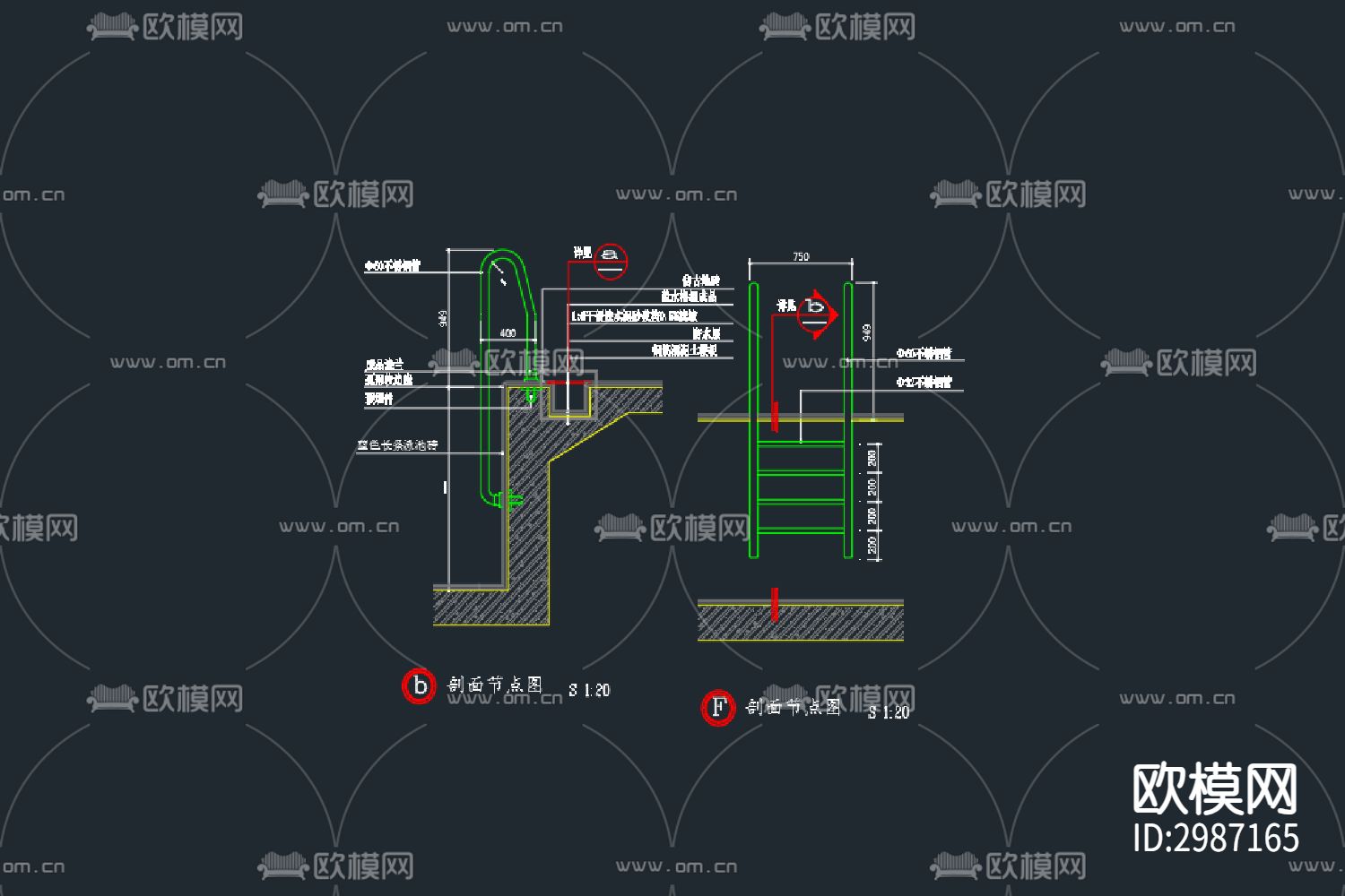 游泳节点大样图下载（渲染图3）