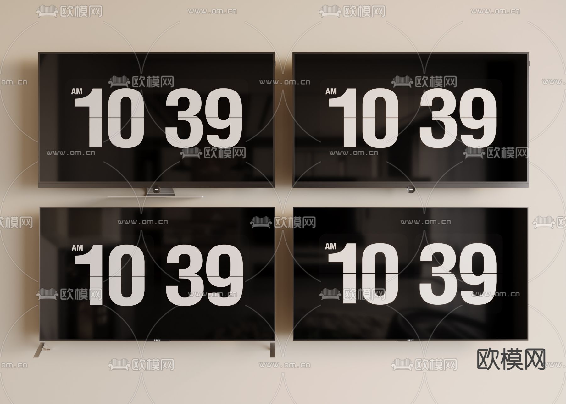 壁挂电视机 液晶电视  智慧屏3d模型下载