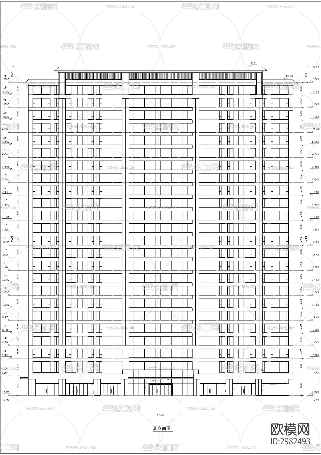 酒店平立剖节点大样图下载（渲染图4）