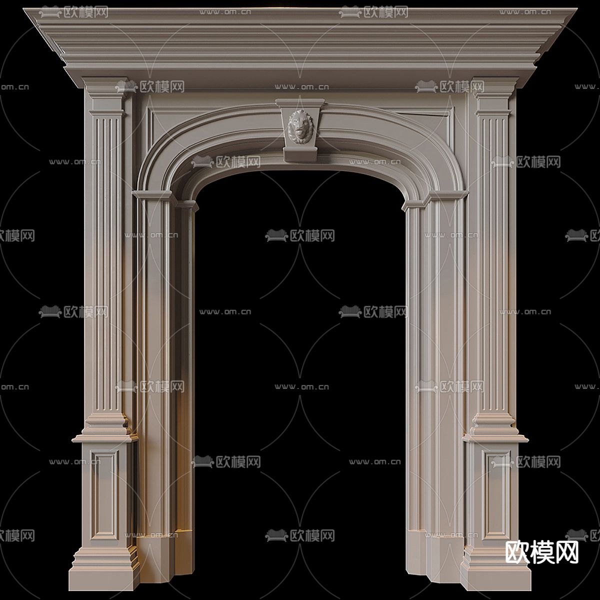 欧式门洞 垭口 门套3d模型下载