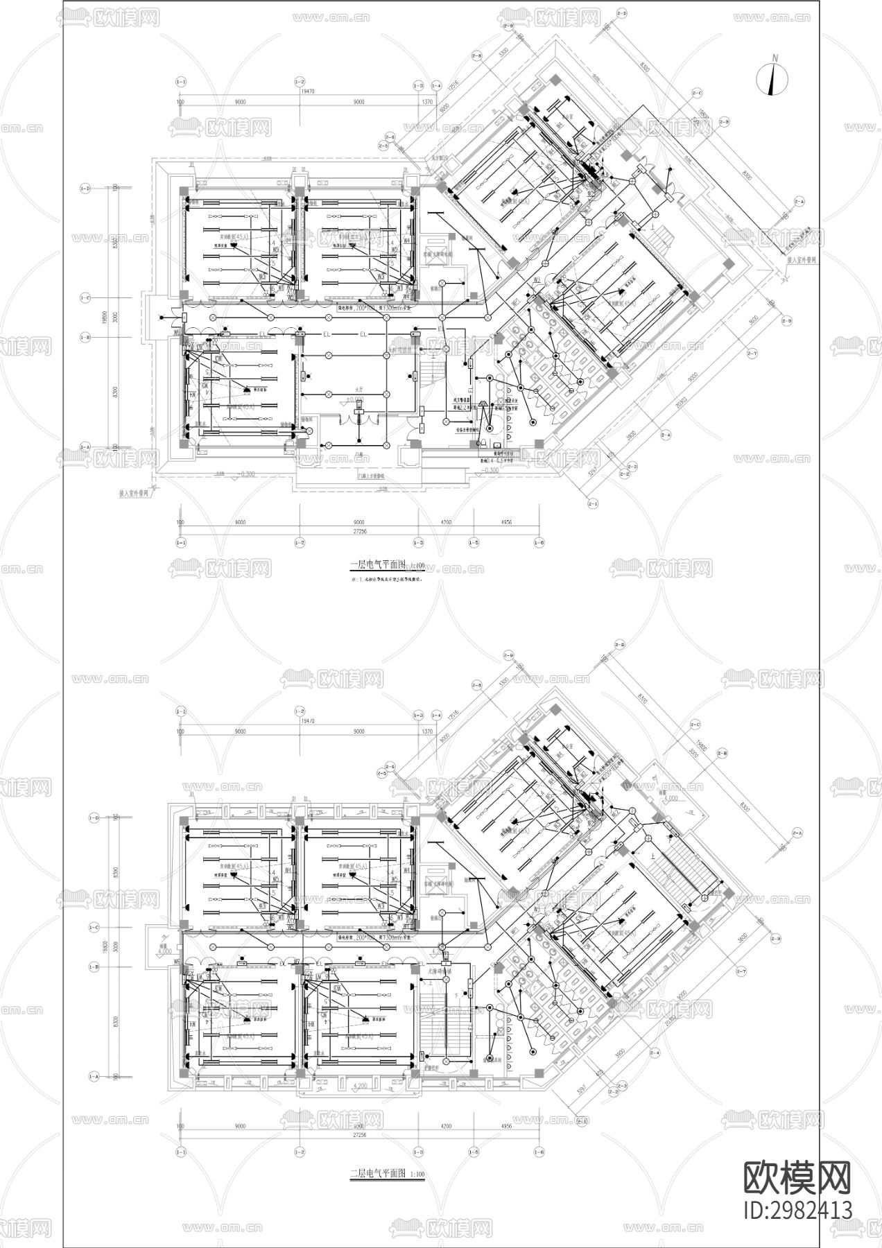 学前教育实践基地CAD施工图下载（渲染图7）