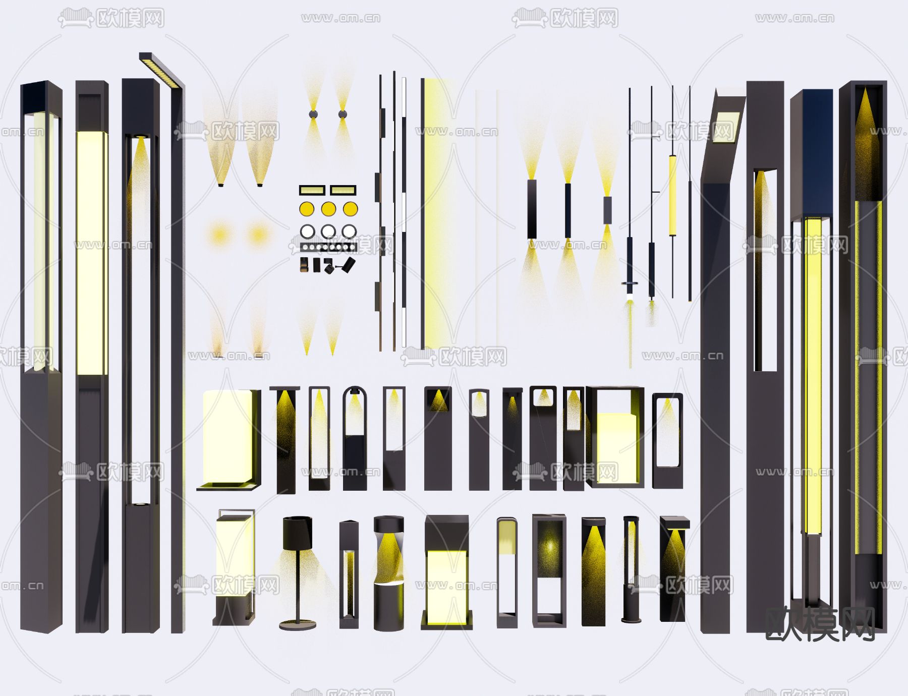 户外灯 花园灯 草坪灯 路灯 庭院灯3d模型下载
