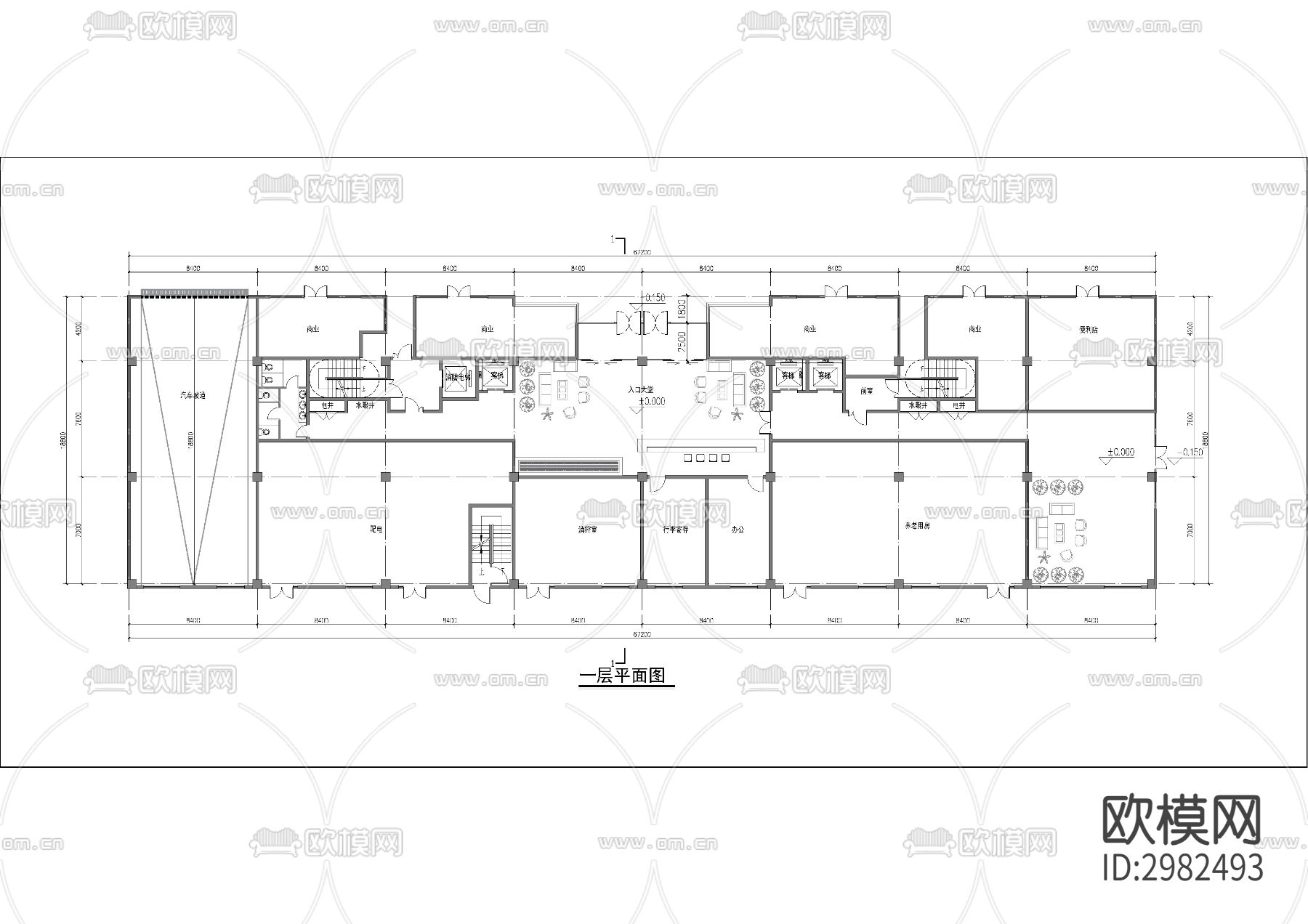 酒店平立剖节点大样图下载（渲染图1）