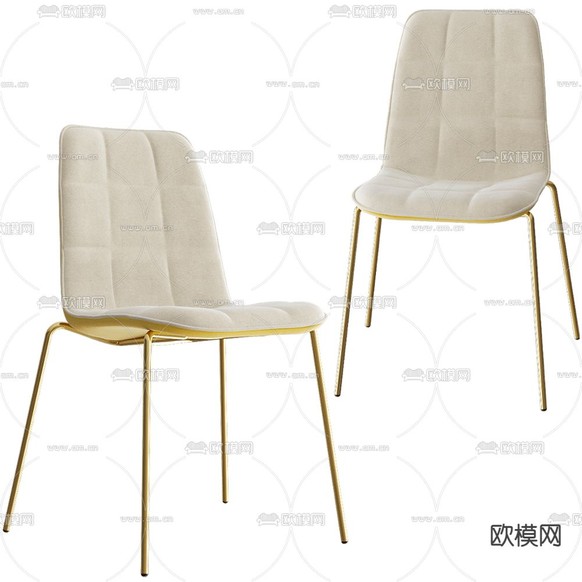 Helene 椅子 餐椅3d模型下载