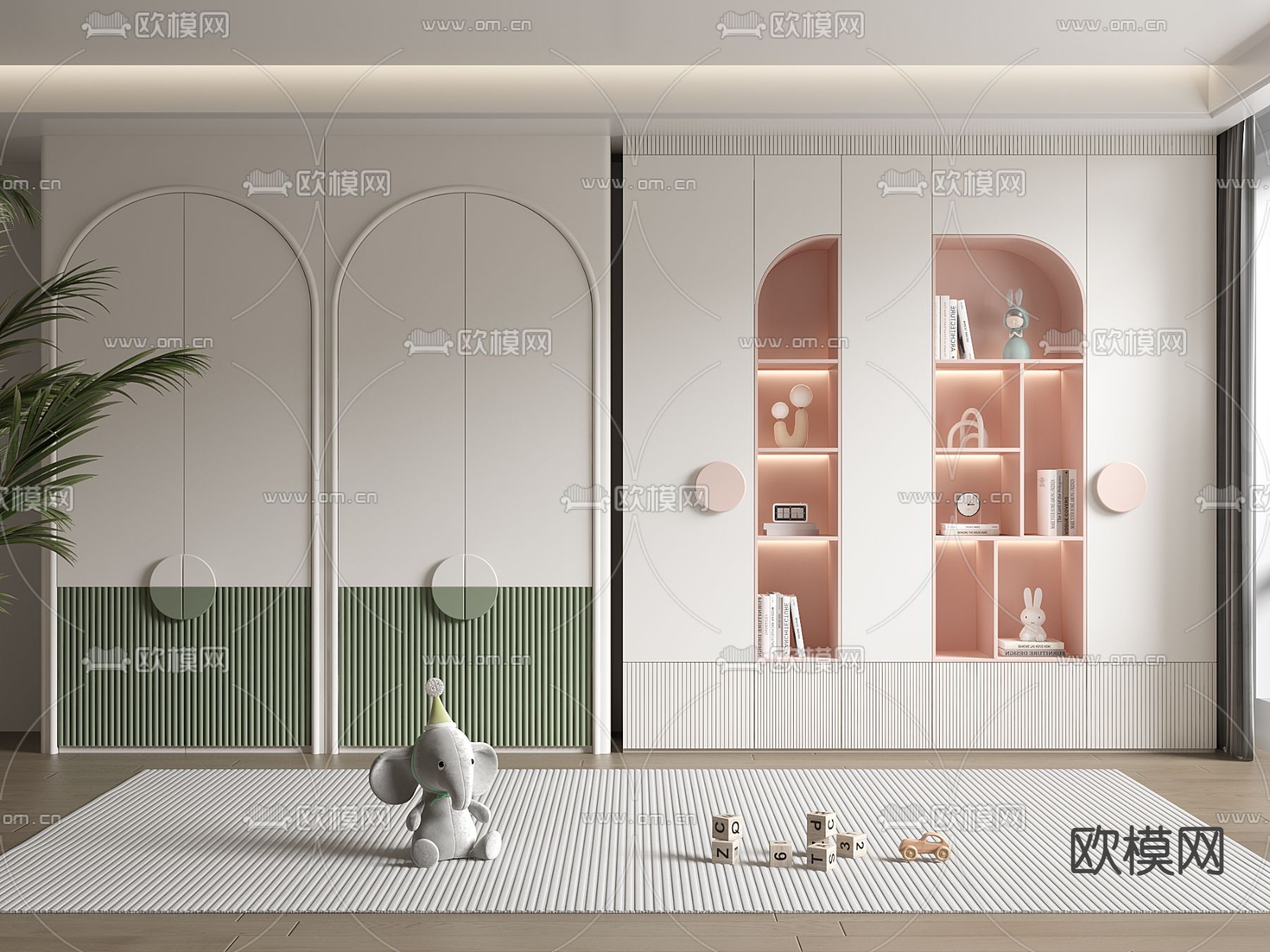 儿童衣柜3d模型下载