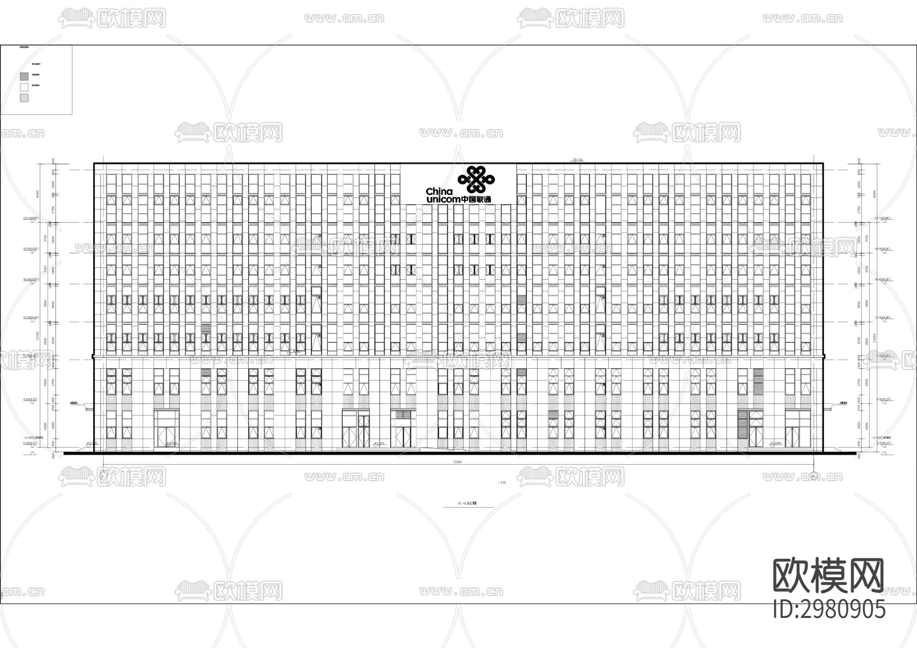 北部通信枢纽中心运维楼（综合配套楼）工程CAD施工图下载（渲染图6）