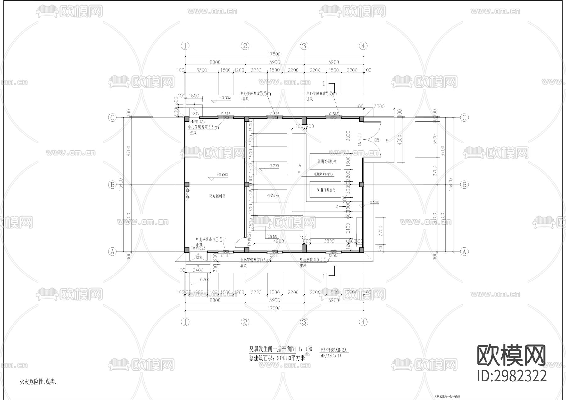 黄金坡水厂二期扩建工程CAD施工图下载（渲染图2）