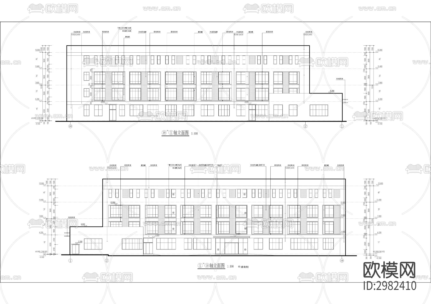 微生物饲料加工中心CAD施工图下载（渲染图3）