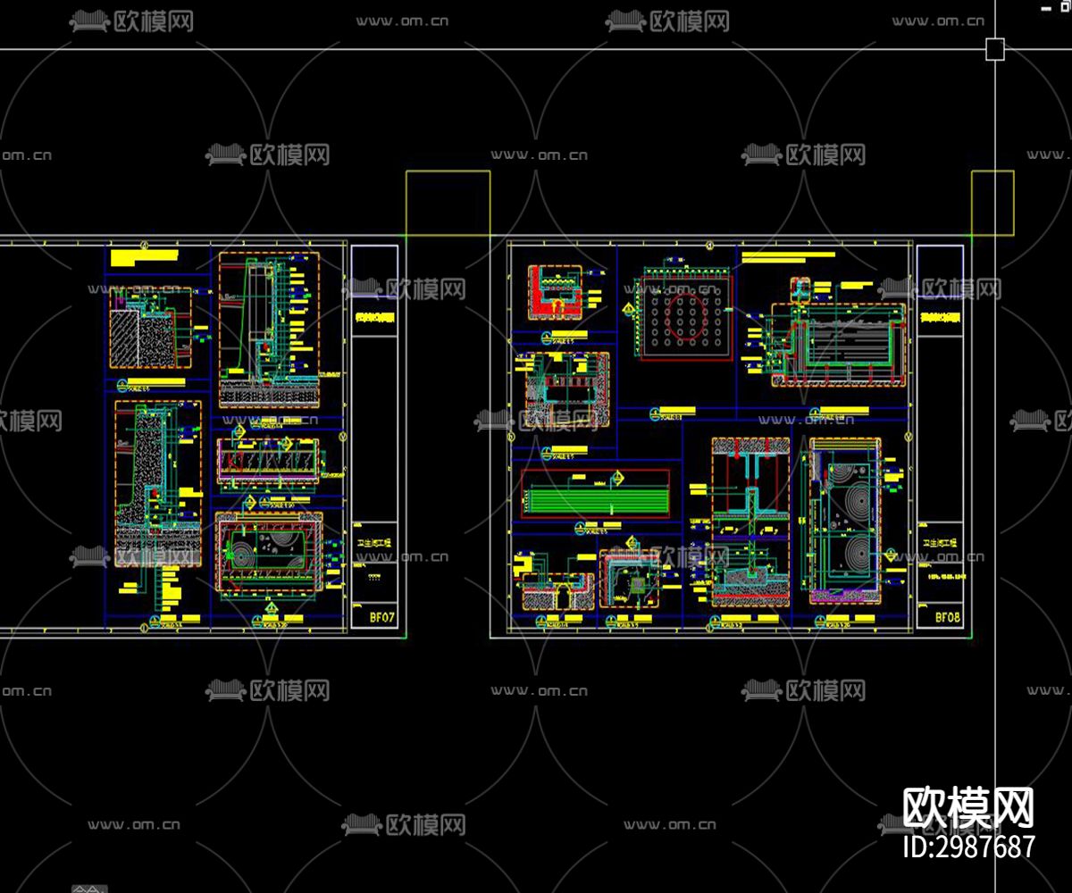 卫生间节点大样图下载（渲染图3）