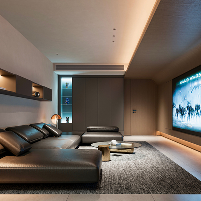  现代影音室su模型 